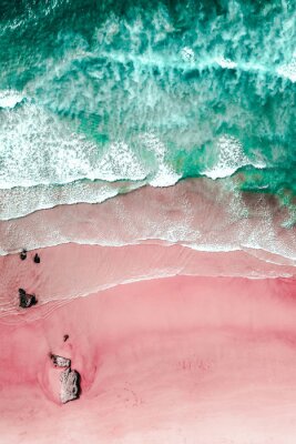 Obraz Różowy piasek na brzegu plaży