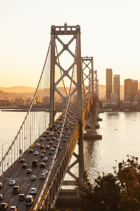 Obraz Samochody na moście w San Francisco