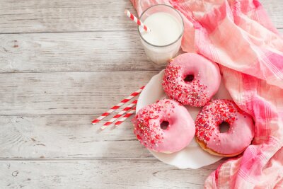 Obraz Słodycze i desery różowe