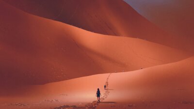 Obraz Spacer przez pustynię