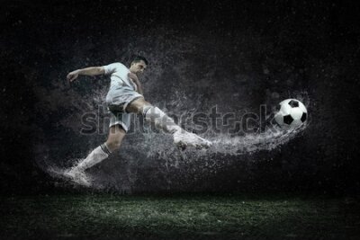 Obraz Sport piłkarz i piłka nożna