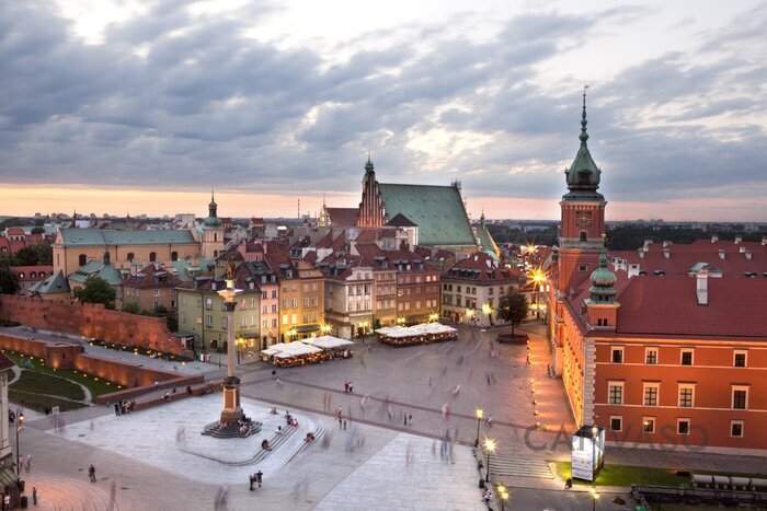 Obraz Stare miasto i Zamek Królewski w Warszawie