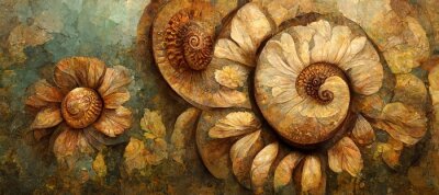 Obraz Surrealistyczne kwiaty w rustykalnym stylu