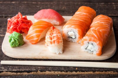 Obraz Sushi z łososiem