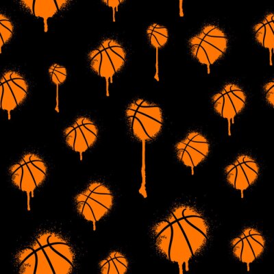 Obraz Topiące się piłki do koszykówki
