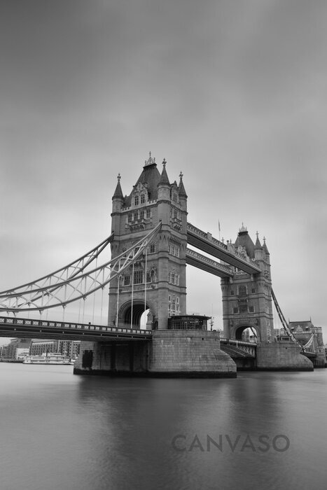 Obraz Tower Bridge Londyn w czerni i bieli