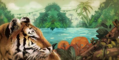 Obraz Tygrys w dżungli