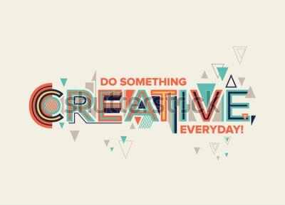 Obraz Typografia o kreatywności