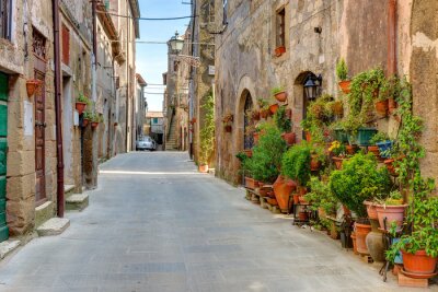 Obraz Ulica miasteczka w Toskanii
