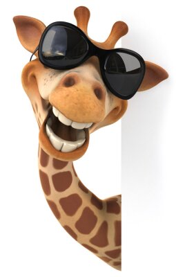 Obraz Wesoła żyrafa w okularach