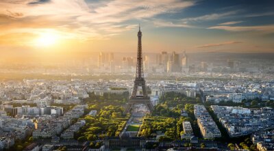 Obraz Widok na Wieżę Eiffla w Paryżu