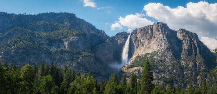 Obraz Widok na wodospad w Yosemite