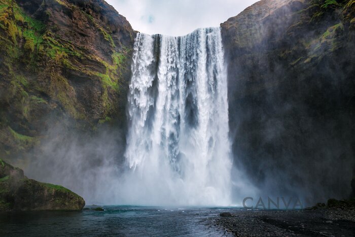 Obraz Wodospad Skogafoss na Islandii