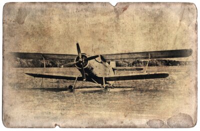 Obraz Wojskowy samolot vintage