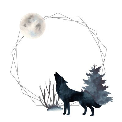 Obraz Wyjący wilk