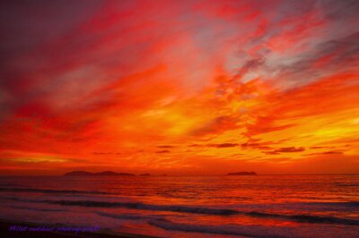 Obraz Zachód słońca nad morzem czerwony