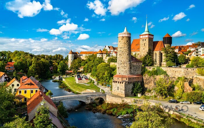 Obraz Zamek nad rzeką w Niemczech