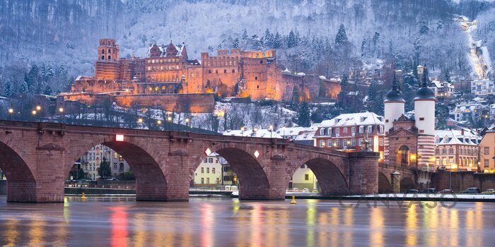 Obraz Zimowa architektura Heidelberg